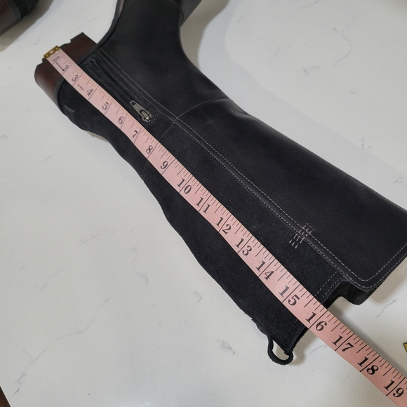 Sorel Cate Tall Boot Black Leather Suede Size 7 - Picture 10 of 11